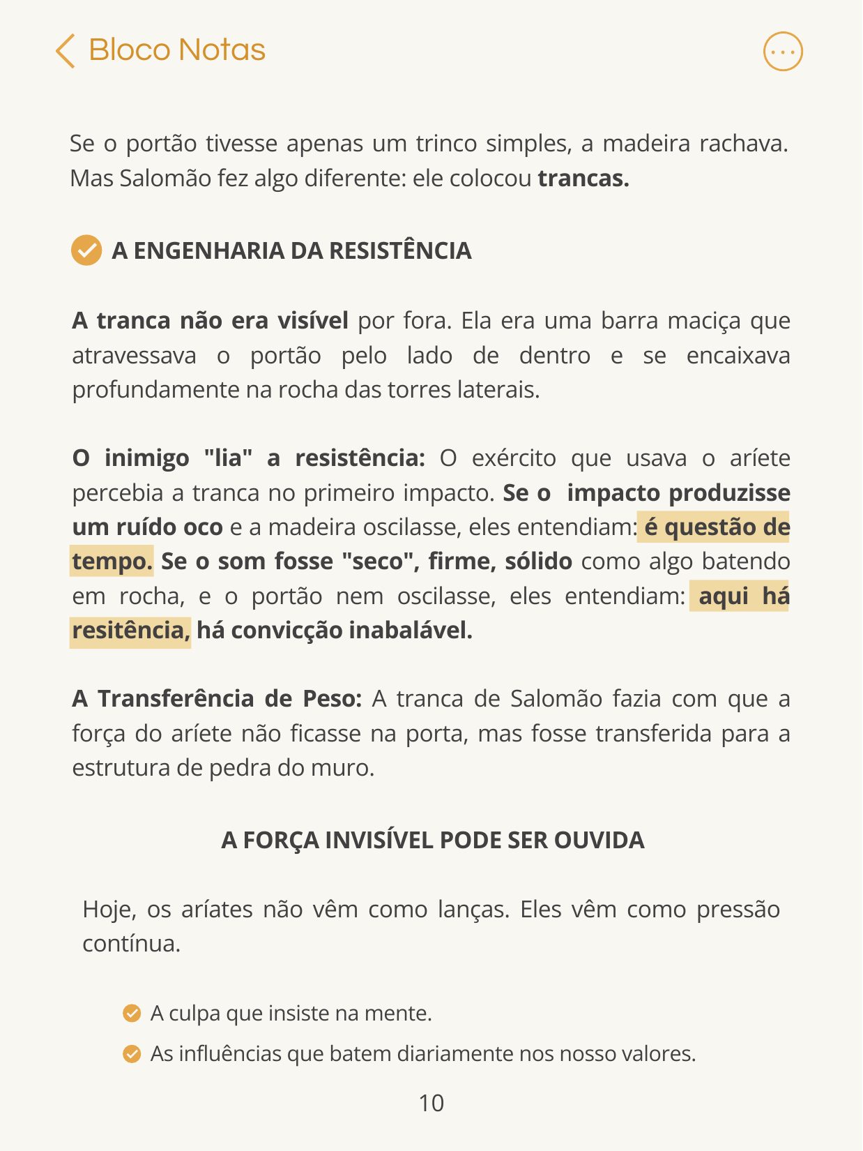 Página interna do capítulo 1, com versículo e destaques em dourado.